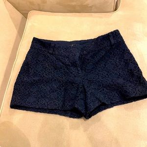 LOFT navy lace shorts size 2